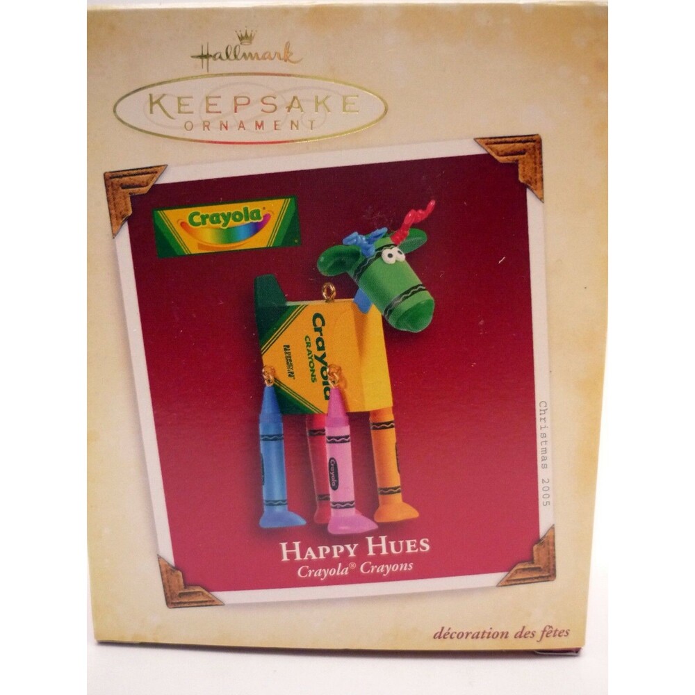 Hallmark Keepsake Ornament "Happy Hues" Crayola Crayon Reindeer Child Xmas